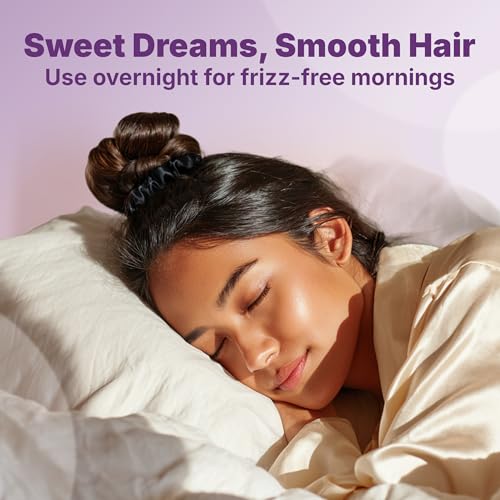 Goody Ouchless Skinny Satin Scrunchies, Frizz Fighting, No Damage Scrunchies, Gentle, Secure & Creaseless Hair Ties for Day and Overnight, All Hair Types, Gifts for Women & Girls, 8 Ct, Black