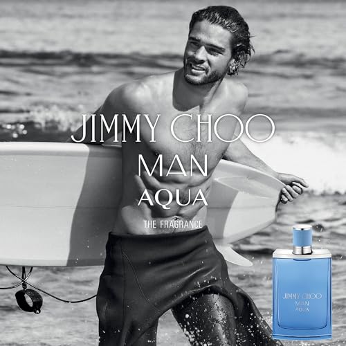 JIMMY CHOO - Man Aqua Eau de Toilette Travel Spray- Men's Fragrance - Sweet & Woody - With notes of Grapefruit, Geranium & Salty Moss - 0.5 Fl Oz