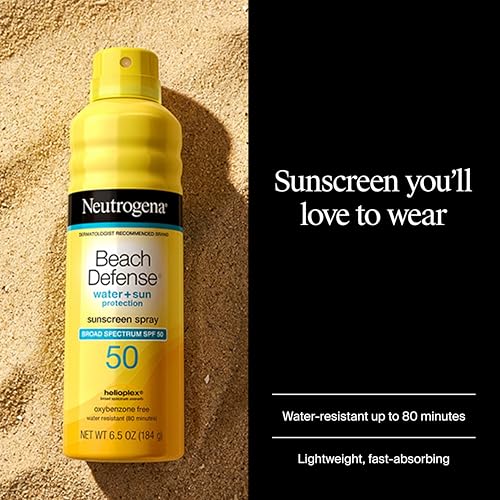 Neutrogena Beach Defense Sunscreen Spray, SPF 50, 6.5 oz