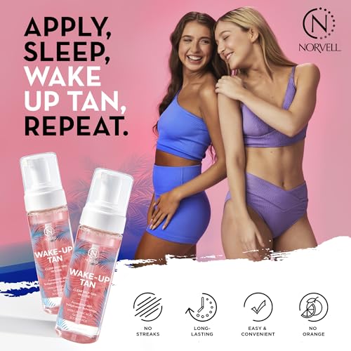Norvell Wake-Up Tan Clear Water Mousse, Overnight Self Tanner - 5.5 oz