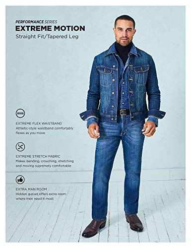 Lee Men's Extreme Motion Straight Taper Jean Maddox 36W x 34L