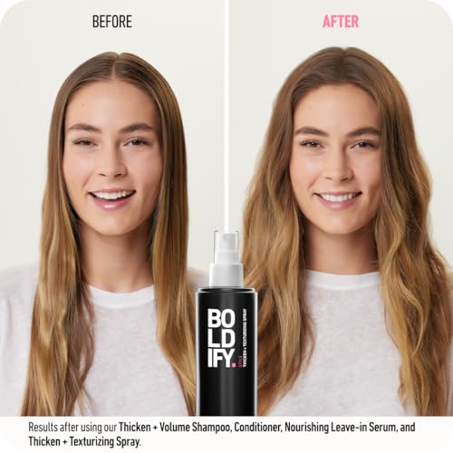 Boldify Hair Thickening & Volumizing Texture Spray for Fine Hair