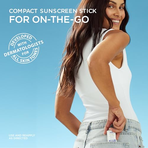 Coppertone Every Tone Invisible Face Sunscreen Stick SPF 55, 0.49 OZ