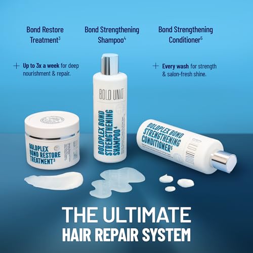 BOLD UNIQ BoldPlex Hair Mask, Deep Conditioning For Dry, Damaged Hair, Mascarilla Para El Cabello, Repairs and Nourishes Curly, Bleached, or Frizzy Hair, Deep Conditioner - 6.76 Fl Oz