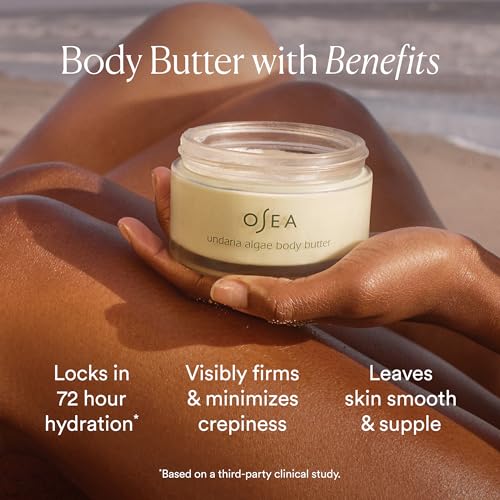 OSEA Undaria Algae™ Body Butter 6.7 oz - For Dry Skin - Ultra Hydrating Whipped Shea Butter + Ceramides - Vegan Skincare & Clean Bodycare - Thick Body Cream - For Extremely Dry Crepey Skin
