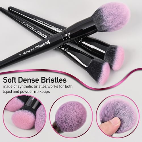 Bueart Design 18Pcs Pro Deluxe Makeup Brushes set with Make up Brush Holder