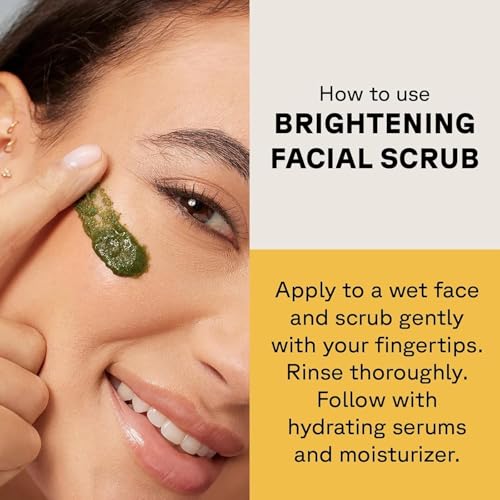 Acure Brightening Facial Scrub - Exfoliating Face Wash - 4 fl oz