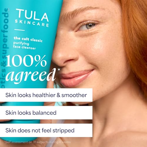 TULA Skincare Cult Classic Purifying Face Cleanser, Daily Wash for Pores & Skin Balance with Prebiotic Extracts, Antioxidants & Turmeric, Deep Cleansing Formula, 6.7 FL OZ
