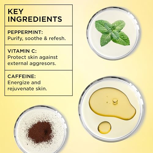 Garnier Clearly Brighter Anti-Puff Eye Roller, Dark Circles Under Eye Treatment with Caffeine and Vitamin C, 0.5 Fl Oz (15mL), 1 Count (Packaging May Vary)