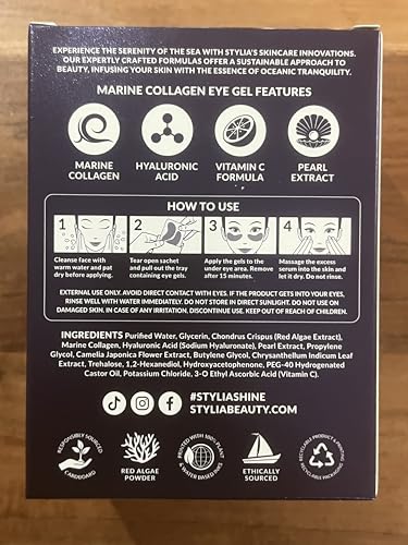 Under Eye Patches for Dark Circles and Puffy Eyes (30 Pairs), Marine Collagen Eye Gel Pads for Puffiness with Vitamin C, Hyaluronic Acid, and Pearl Extract, Eye Mask for Dark Circles and Puffiness