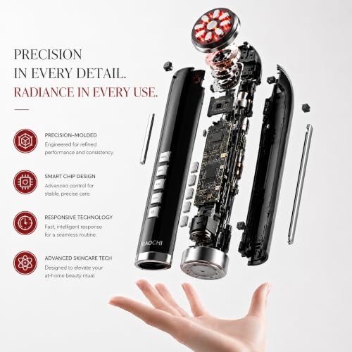 XIAOCHI 4-in-1 Facial Massager for Face & Neck, Red Light Skincare Device for Puffiness & Fine Line Care, At-Home Beauty Tool