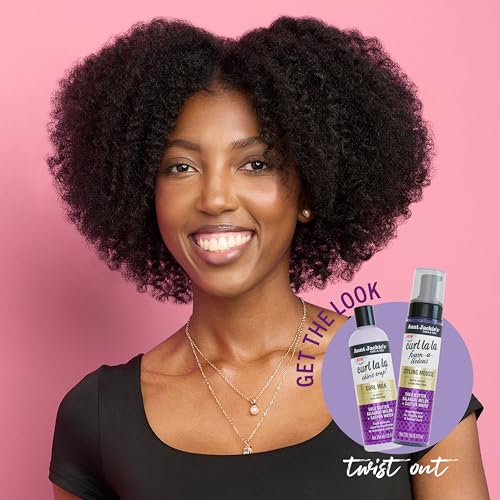 Aunt Jackie's Curls & Coils Curl La La Foam-a-licious Styling Mousse, 8.5 fl oz - Triple Moisture for Flexible Hold and Defined Curls