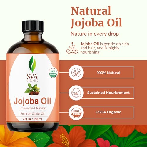 SVA Organic Jojoba Seed Carrier Oil with Dropper, 4 Fl Oz (118 ml)