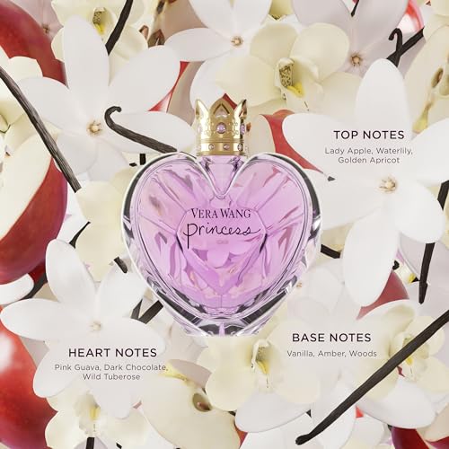 Vera Wang Princess Eau de Toilette for Women - Fruity Floral Scent - Sweet Notes of Vanilla, Water Lily, and Apricot - Feminine and Modern - 1.7 Fl Oz