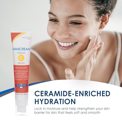 Vanicream Vitamin C Serum, 1.2 Fl Oz, Formulated without Common Irritants for Sensitive Skin, Milky and Lightweight, Boosts Glow, Dermatologist-Tested