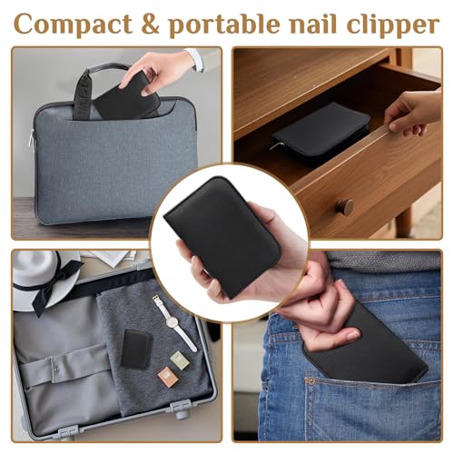 MINKINH Manicure Set Professional Nail Clipper Kit-26 Pieces for Men, Black