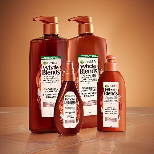 Garnier Whole Blends Smoothing Oil, Coconut Oil & Cocoa Butter Extracts 3.4 Fl Oz (1 Count)