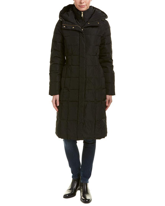 Cole Haan womens Down Alternative Outerwear Coat, Deep Black, Large US