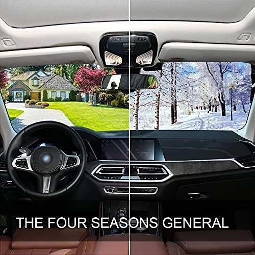 Black Gold Leopard Skin Car Windshield Sun Shade Foldable Luxury Auto Front Window Sunshade, Accordion Folding Sun Visor Shield Protector Blocks UV Rays for SUV Trucks 55x27.6 inch
