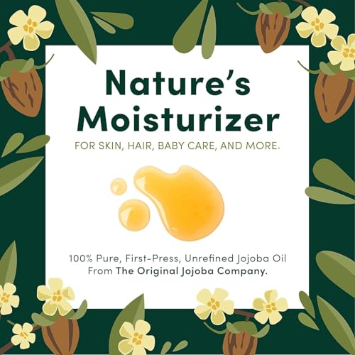 HobaCare Organic Jojoba Baby Oil with Pump – 100% Pure Natural Unrefined Unscented Cold Pressed Jojoba Oil for Baby Hair, Infant Skin, Body Care (4.22 oz)