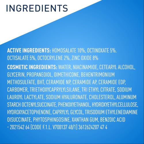CeraVe AM Oil Face Moisturizer Lotion, Sunscreen for Face, SPF 30, 3oz