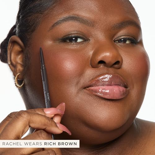 tarte Amazonian clay waterproof brow pencil – Eyebrow Pencil to Shape, Define & Fill with Vitamin E to Nourish Brows, Vegan & Cruelty-Free, full size, rich brown