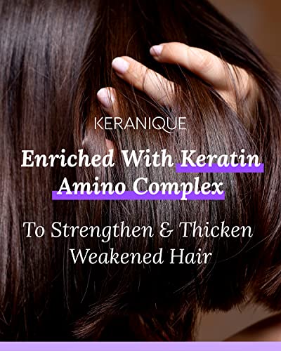 Keranique Volumizing Hair Mousse for Women – Thickening & Styling Anti-Frizz Foam for Fine, Straight, Wavy & Curly Hair – Lightweight Volume with Long-Lasting Hold – Non-Sticky, Non-Greasy – 3.4 Fl Oz