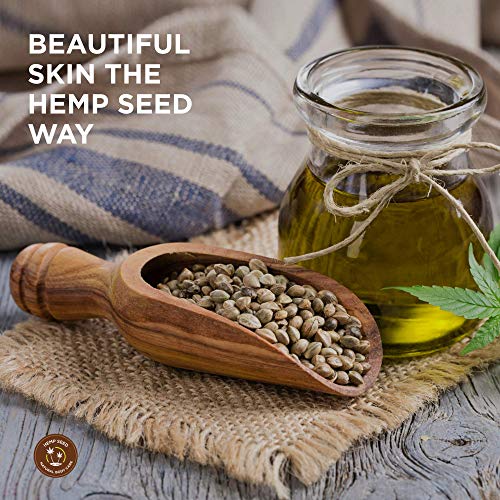 Hemp Seed Massage & Body Oil, Naked in the Woods Scent - 8 fl. oz. - Nourishing, Moisturizing Massage Oil - Hemp Seed, Apricot, Grapeseed & Sweet Almond Oil - Vegan & Cruelty Free