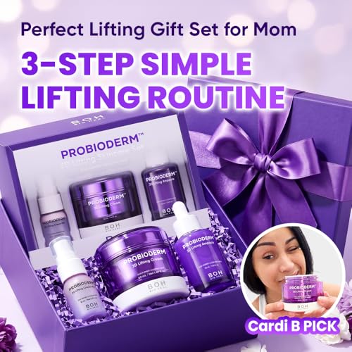 BIOHEAL BOH [Cardi B's Pick] Probioderm 3D Lifting Skincare Set | Korean Night Cream, Serum & Hydrating Face Mist for Lifting & Firming | Perfect Anti-Aging Routine for Dry, Dull, Saggy Skin