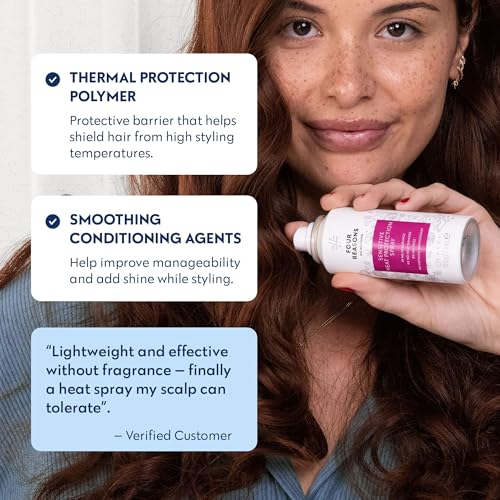 No nothing Heat Protection Spray for Hair – Fragrance Free, Travel Size
