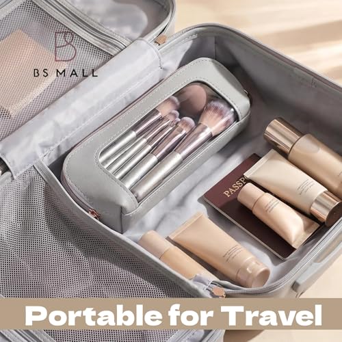 Travel Makeup Brush Set with Case & Sponge for Foundation Powder Blush 14