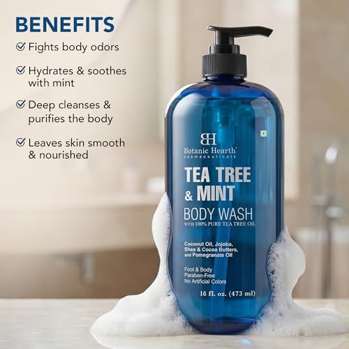 Botanic Hearth Tea Tree & Mint Body Wash With Fresh Scent- 16 fl oz