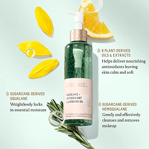 BIOSSANCE Squalane & Antioxidant Cleansing Oil - Facial Oil - 6.7 oz