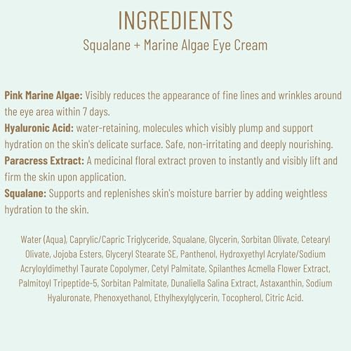 BIOSSANCE Squalane & Marine Algae Eye Cream - Anti-Aging - 0.5 oz