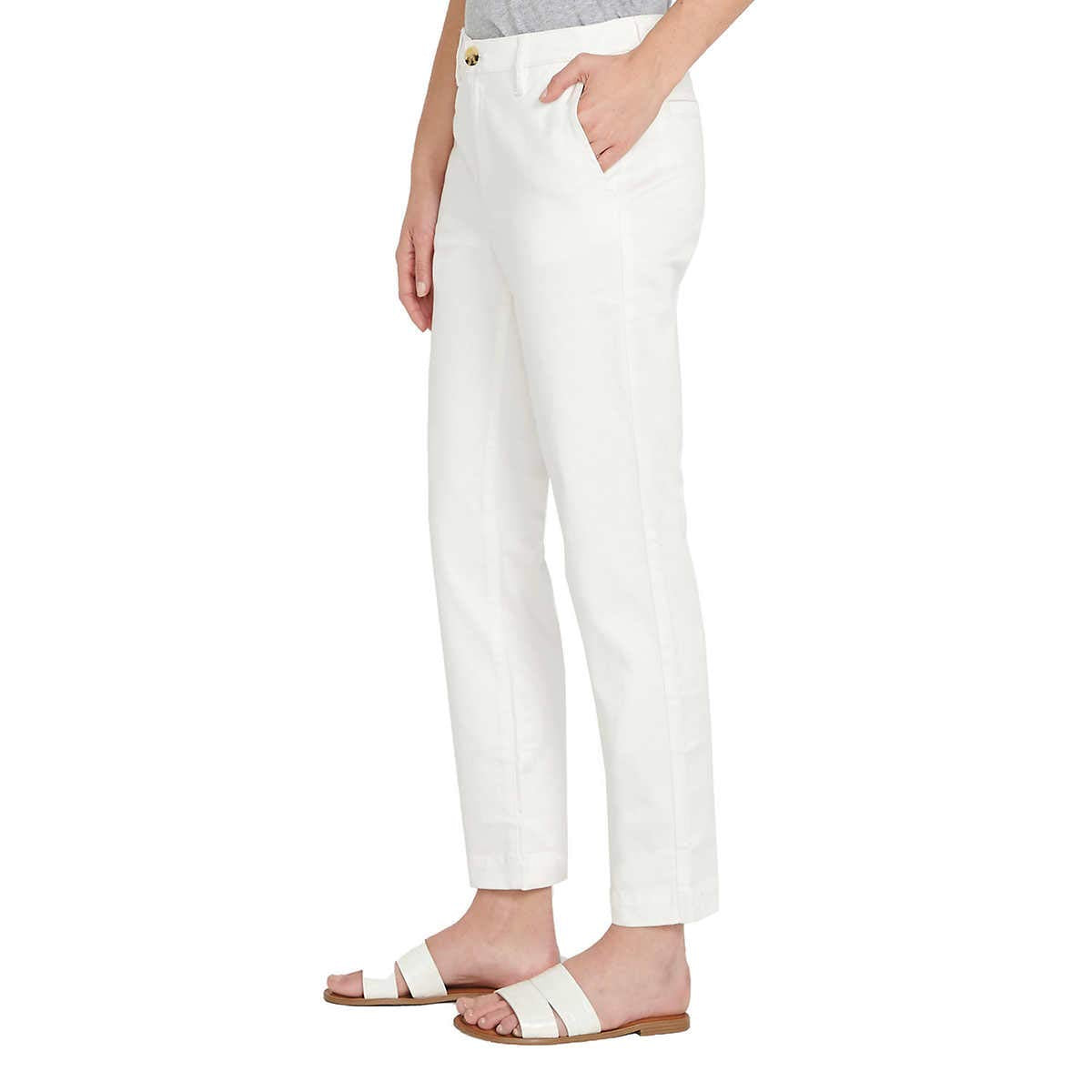 Nautica Women's Full Length Straight Leg Classic Stretch Twill Trouser, Costco, 6/28