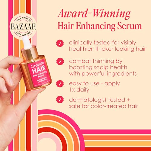 Grande Cosmetics GrandeHAIR Enhancing Serum for Thinning Hair, 40 mL
