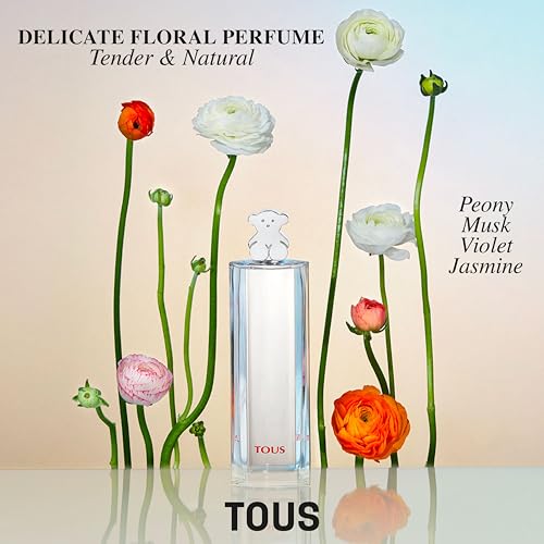 TOUS Silver Eau de Toilette for Women, Elegant Floral Fragrance, 3 Fl Oz
