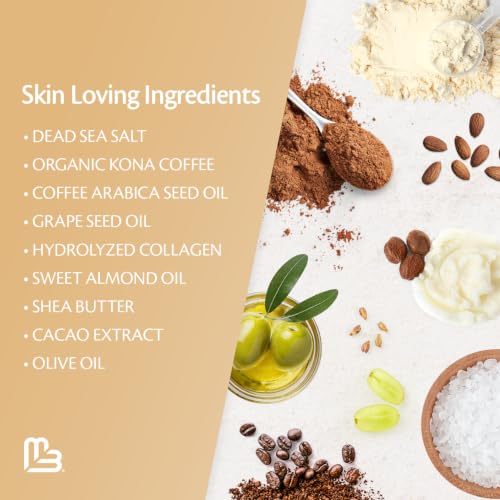 Arabica Exfoliating Coffee Scrub for Hands, Feet, and Body, 12oz by M3