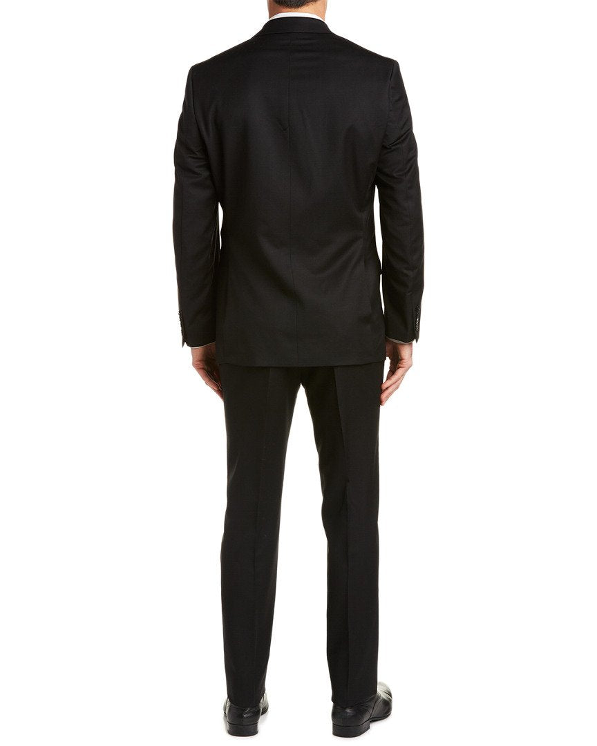 Calvin Klein Mens Modern-Fit Two Button Formal Suit Black 46x32
