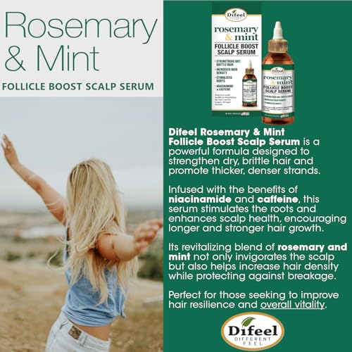 Difeel Rosemary & Mint Follicle Boost Scalp Serum 4 oz.