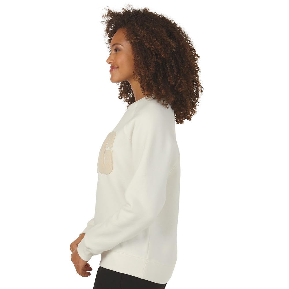UGG Women's Madeline Fuzzy Logo Crewneck Sweater, Nimbus Sand, S