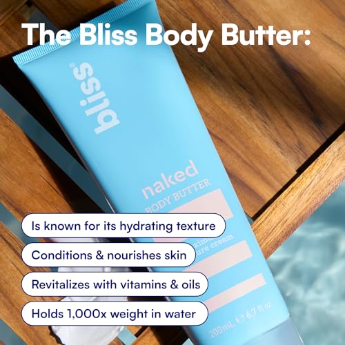 Bliss Naked Unscented Body Butter Moisturizer Cream - 6.7 Oz - Sulfate-Free