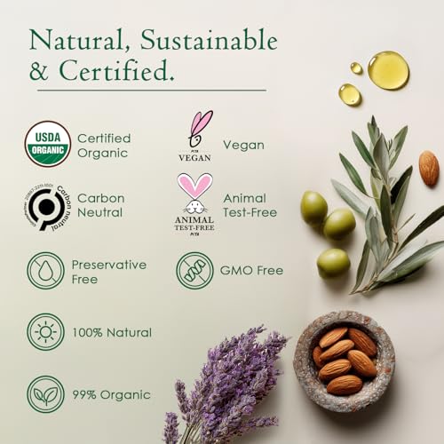 Organic Body & Face Oil for Dry Skin, Hydrating After Shower Moisturizer