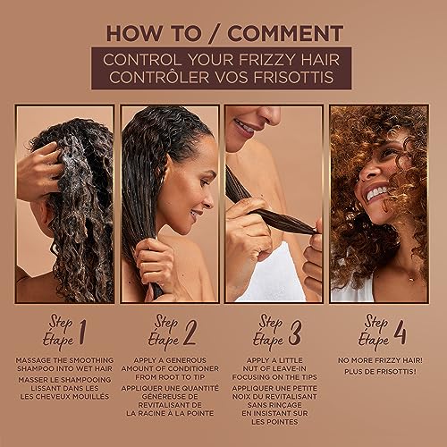Garnier Whole Blends Smoothing Oil, Coconut Oil & Cocoa Butter Extracts 3.4 Fl Oz (1 Count)