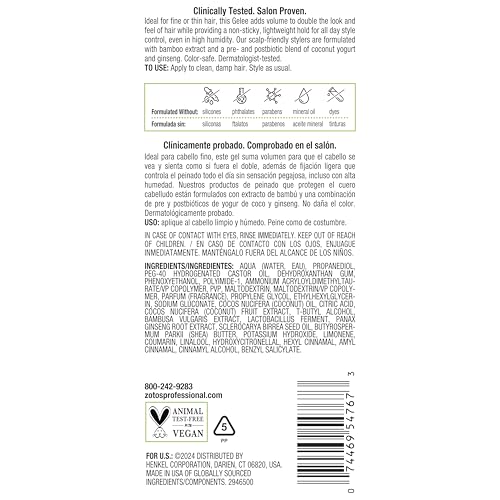 Biotera Densifying & Boosting Styling Gelee for Fine, Thin Hair - Boosts Volume for Fuller, Thicker Hair, Lightweight Hold, Adds Body & Shine, Color-Safe, Vegan, 5.1 Fl Oz