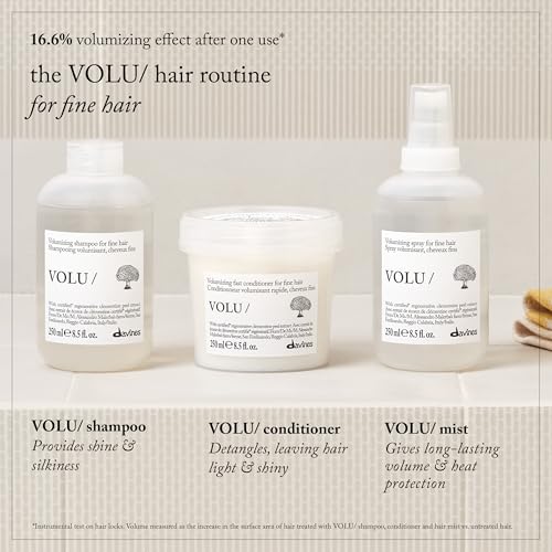 Davines VOLU/Conditioner Detangles, Enhances Shine For Fine Hair 8.5 Fl Oz