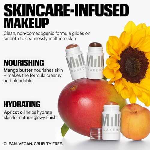 Milk Makeup Matte Bronzer – Buildable Cream Bronzer Stick with Mango Butter + Apricot Oil – Hydrating, Multi-Use Formula for a Sunkissed Glow – Baked, 0.19 oz
