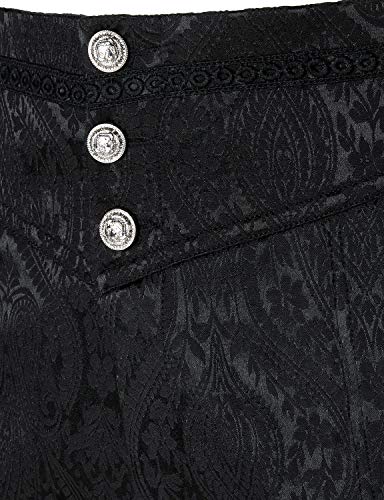 VATPAVE Mens Gothic Pants Cosplay Costume Trousers Steampunk Victorian Pants Small LP05 Black