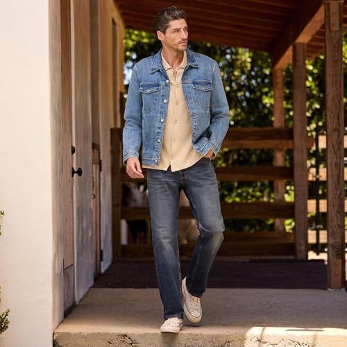 Levi Strauss Signature Gold Men's Relaxed Fit Flex Jeans (Available in Big & Tall), Headlands, 36W x 32L