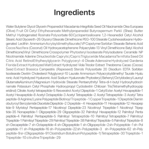 numbuzin No.9 NAD+ Retinol Eye Cream for Dark Circles, Puffiness, Crow's Feet with 50 Peptides, 4% Niacinamide & Ceramide, Reduces Wrinkles & Fine Lines, korean eye cream, 0.33 fl oz